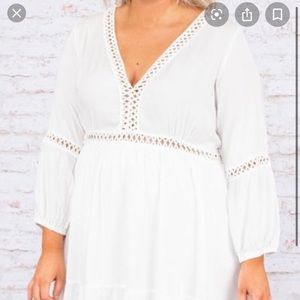Cute white boho dress